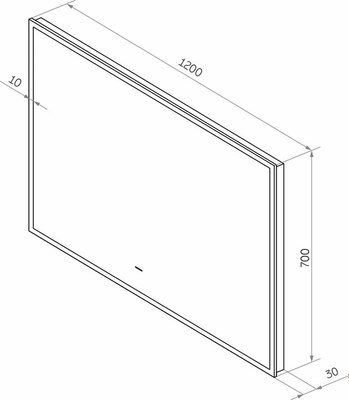 Зеркало Континент Amer Black Led 120x70