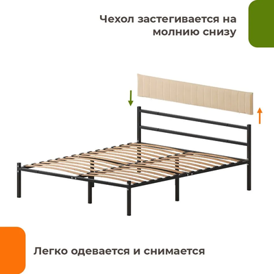 Двуспальная кровать Домаклево Лофт Компакт 180x190