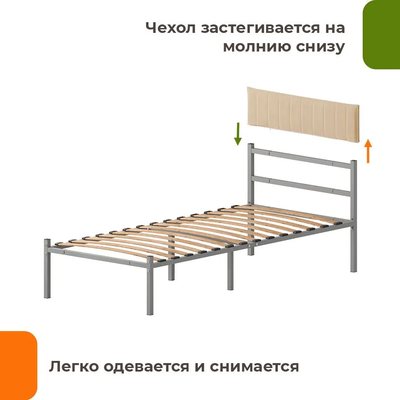 Двуспальная кровать Домаклево Лофт Компакт 90x200