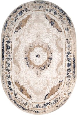 Ковер Sirma Carpet Portfolio 05021O-BEIGE-BLUE-OVAL - фото