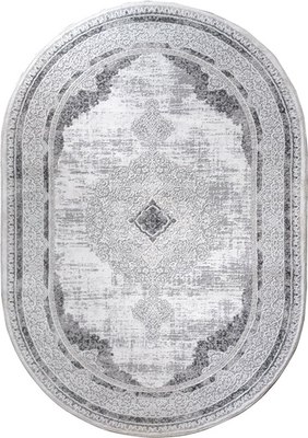 Ковер Sirma Carpet Portfolio 05418O-WHITE-GREY-OVAL - фото