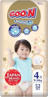 Подгузники детские Goo.N Premium Soft 4 L 9-14кг  - фото
