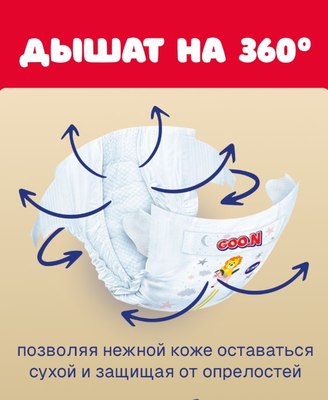 Подгузники детские Goo.N Premium Soft 4 L 9-14кг 