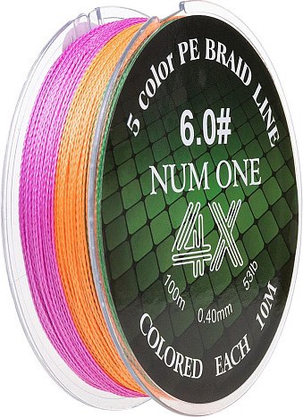 Леска плетеная Ryobi Num One PE4X-100M 6.0/0.405мм - фото