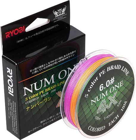 Леска плетеная Ryobi Num One PE4X-100M 6.0/0.405мм