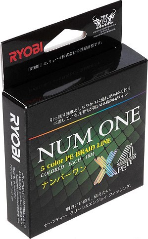 Леска плетеная Ryobi Num One PE4X-100M 6.0/0.405мм