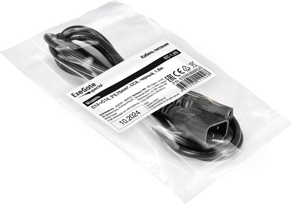 Кабель ExeGate Power EC-1.8S IEC C13-C14 / ES280988RUS