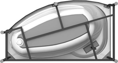 Ванна акриловая Radomir София Релакс / 2-80-2-1-0-223 (с гидромассажем, левый)