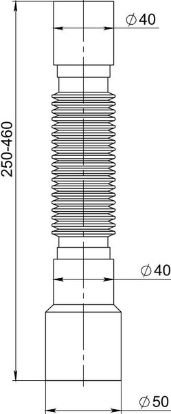 Слив (гофра) РМС ГО-0.4м
