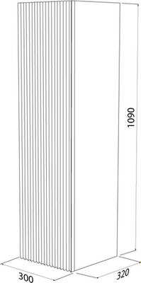 Шкаф-полупенал для ванной IDDIS BIL30G0i97