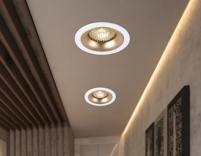 Точечный светильник Ambrella TN102723 WH/GD