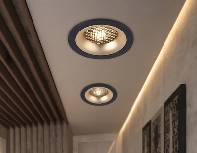 Точечный светильник Ambrella TN102725 BK/GD