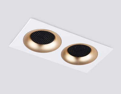 Точечный светильник Ambrella TN102733/2 WH/GD