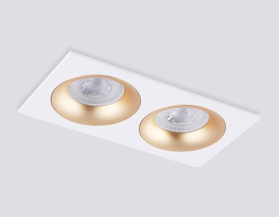 Точечный светильник Ambrella TN102733/2 WH/GD