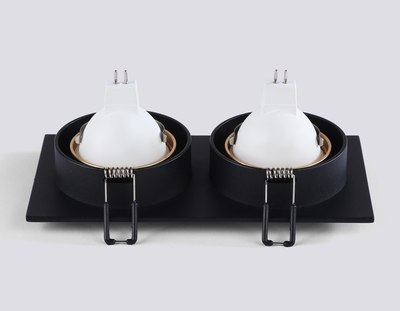 Точечный светильник Ambrella TN102735/2 BK/GD