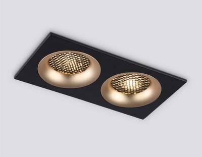 Точечный светильник Ambrella TN102735/2 BK/GD