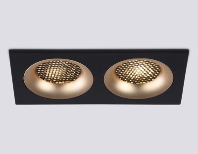 Точечный светильник Ambrella TN102735/2 BK/GD