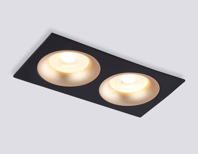 Точечный светильник Ambrella TN102735/2 BK/GD