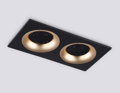 Точечный светильник Ambrella TN102735/2 BK/GD