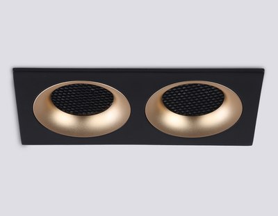 Точечный светильник Ambrella TN102735/2 BK/GD