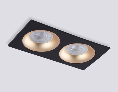 Точечный светильник Ambrella TN102735/2 BK/GD