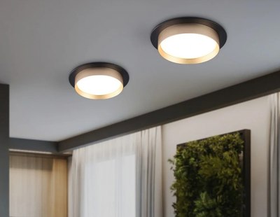 Точечный светильник Ambrella TN5228 BK/GD