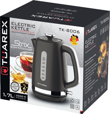 Электрочайник Tuarex TK-8006 (черный/стальной)