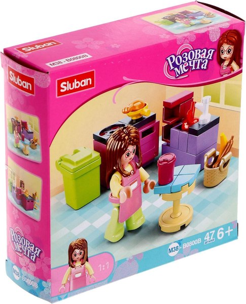 Конструктор Sluban Розовая мечта. Кухня M38-B0800B / 5146981 - фото