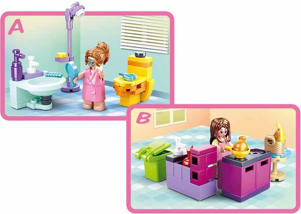 Конструктор Sluban Розовая мечта. Кухня M38-B0800B / 5146981