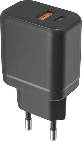 Адаптер питания сетевой Фаза PA-20AС-bk 20Вт USB-A Type-C / 5048799 - фото