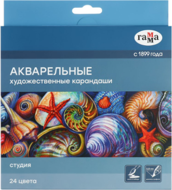 Набор акварельных карандашей ГАММА Студия / 110822_24 - фото