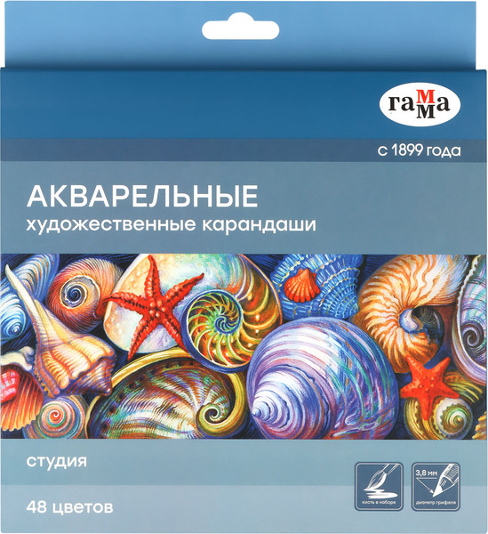 Набор акварельных карандашей ГАММА Студия / 110822_48 - фото
