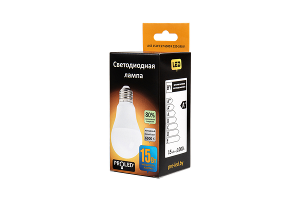Лампа Proled A65-15W/6500K/E27