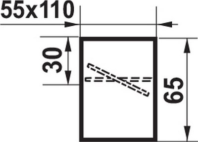Соединитель воздуховода Семь ветров С обратным клапаном 110x55 / 5151