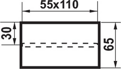 Соединитель воздуховода Семь ветров 110x55 / 515