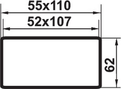 Соединитель воздуховода Семь ветров 110x55 / Ф5153