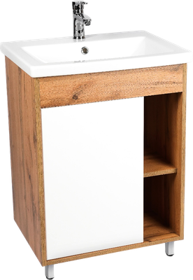 Тумба с умывальником Viant Бостон Como 70 / VBOS70CO-T1ST+S-UM-COM70/1-w - фото