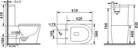 Унитаз напольный Roxen Wailet 600175-01