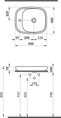 Умывальник Ambassador Diamond / 126T20101