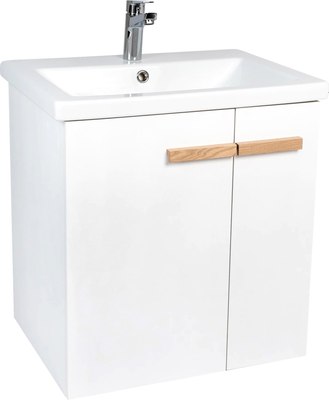 Тумба с умывальником Viant Мюнхен Como 80 / VMUN80COBEL-T2STP (белый)+S-UM-COM80/1-w - фото