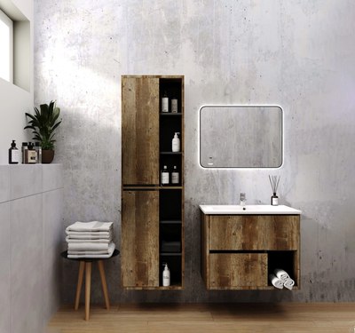 Тумба с умывальником Viant Люксембург Элина 60 / VLUX60ELD-T2YP (дерево)+1WH501606