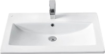 Тумба с умывальником Viant Люксембург Элина 75 / VLUX75ELD-T2YP (дерево)+WH501619