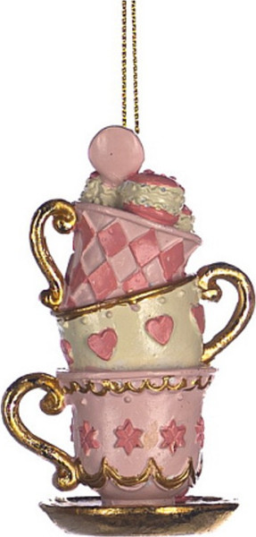 Елочная игрушка Goodwill Xmas 2024 Чашки и макаруны / MC 38253 - фото