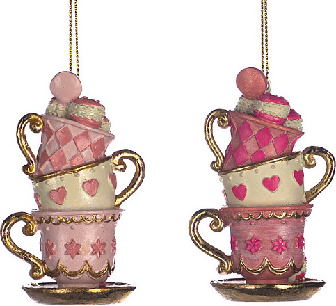 Елочная игрушка Goodwill Xmas 2024 Чашки и макаруны / MC 38253