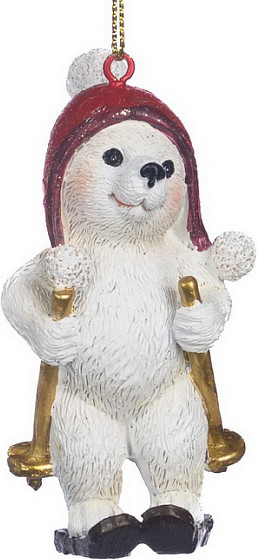 Елочная игрушка Goodwill Xmas 2024 Медведь на лыжах / MC 38207_2 - фото