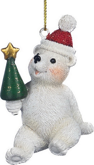 Елочная игрушка Goodwill Xmas 2024 Медведь с елкой / MC 38208_2 - фото