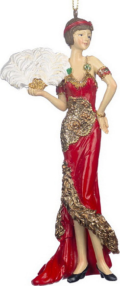 Елочная игрушка Goodwill Xmas 2024 Девушка Гэтсби с веером / MC 38238_1 - фото