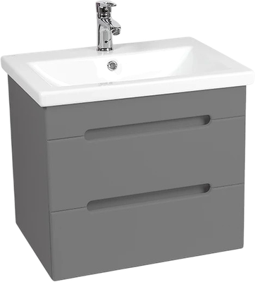 Тумба с умывальником Viant Марсель Como 50 / VMAR50COG-T2YP+S-UM-COM50/1-w - фото