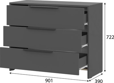 Комод Mio Tesoro Камелия 1К 3 ящика