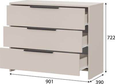 Комод Mio Tesoro Камелия 1К 3 ящика